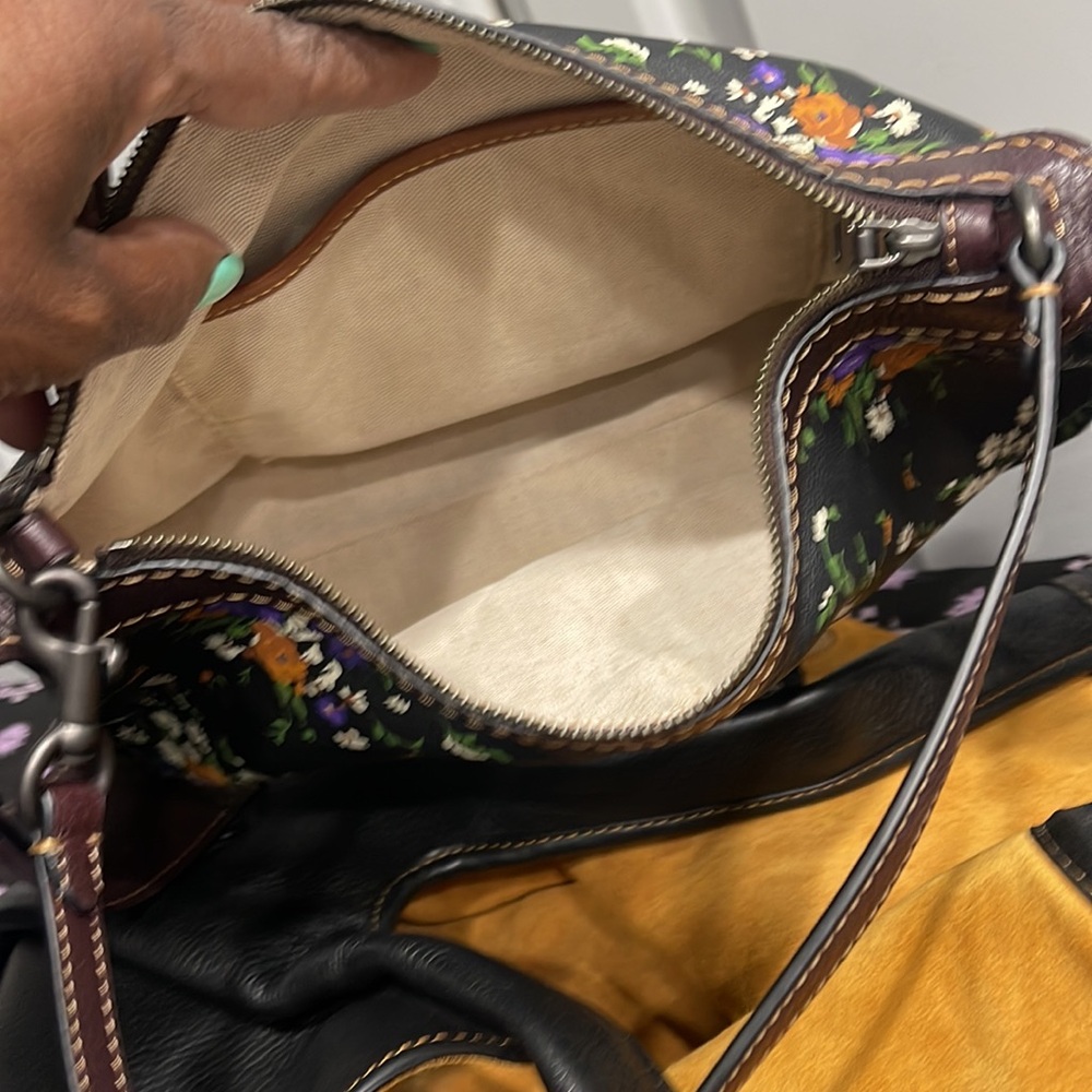 Coach Black and Tan Leather Tote - Picture 14 of 16